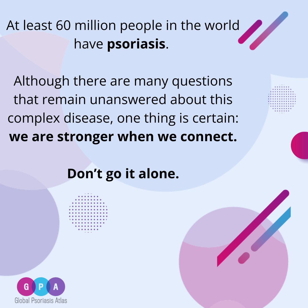 Living with #psoriasis means you're not alone – you're part of a global community. 🌍

Reach out to <a href="/PsoriasisIFPA/">IFPA</a> , one of our partners, to connect with patient associations near you. You can also turn to <a href="/NPF/">National Psoriasis Foundation</a> and <a href="/PsoriasisUK/">Psoriasis Association</a> for valuable resources and support. 🙌✨