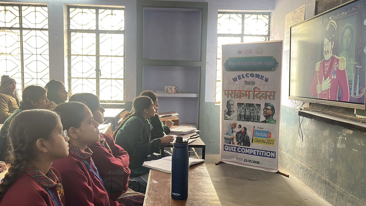KV_Garhara's tweet photo. QUIZ COMPETITION is Conducted today Based on Bharat Hain Hum Series on the Occasion of Parakram Diwas and 8th Edition of PPC -2025.
100 Participants from different schools participated with great enthusiasm.
#PPC2025 #ppc25 #QuizCompetition #KVS https://t.co/eV8ZiR4jAW