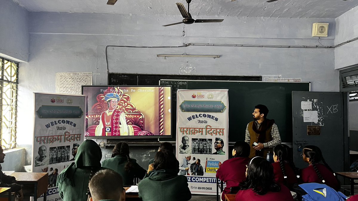 KV_Garhara's tweet photo. QUIZ COMPETITION is Conducted today Based on Bharat Hain Hum Series on the Occasion of Parakram Diwas and 8th Edition of PPC -2025.
100 Participants from different schools participated with great enthusiasm.
#PPC2025 #ppc25 #QuizCompetition #KVS https://t.co/eV8ZiR4jAW