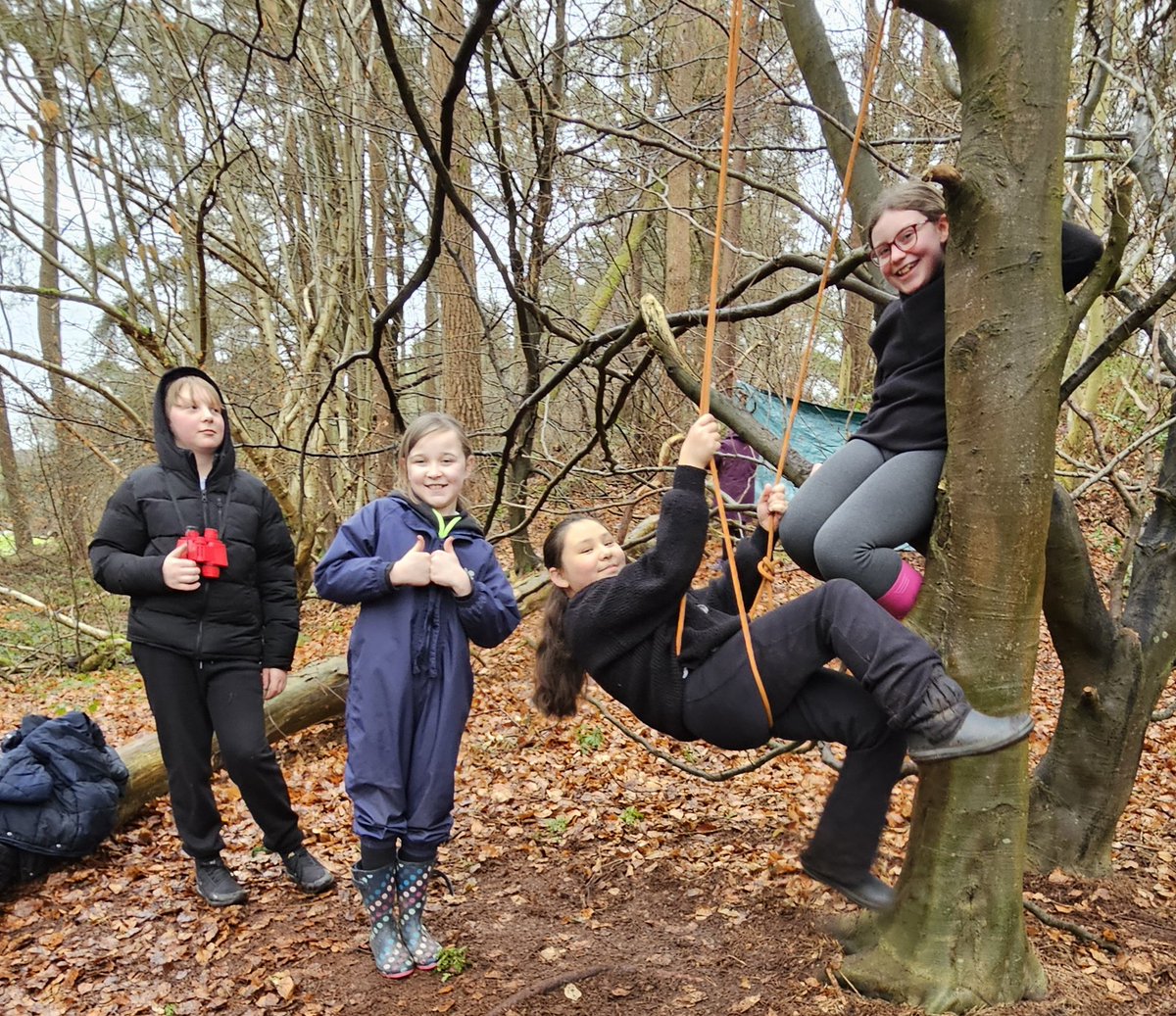 Super problem solving skills were used to create their own tree swing ##aiminghigh #outdoorlearning
