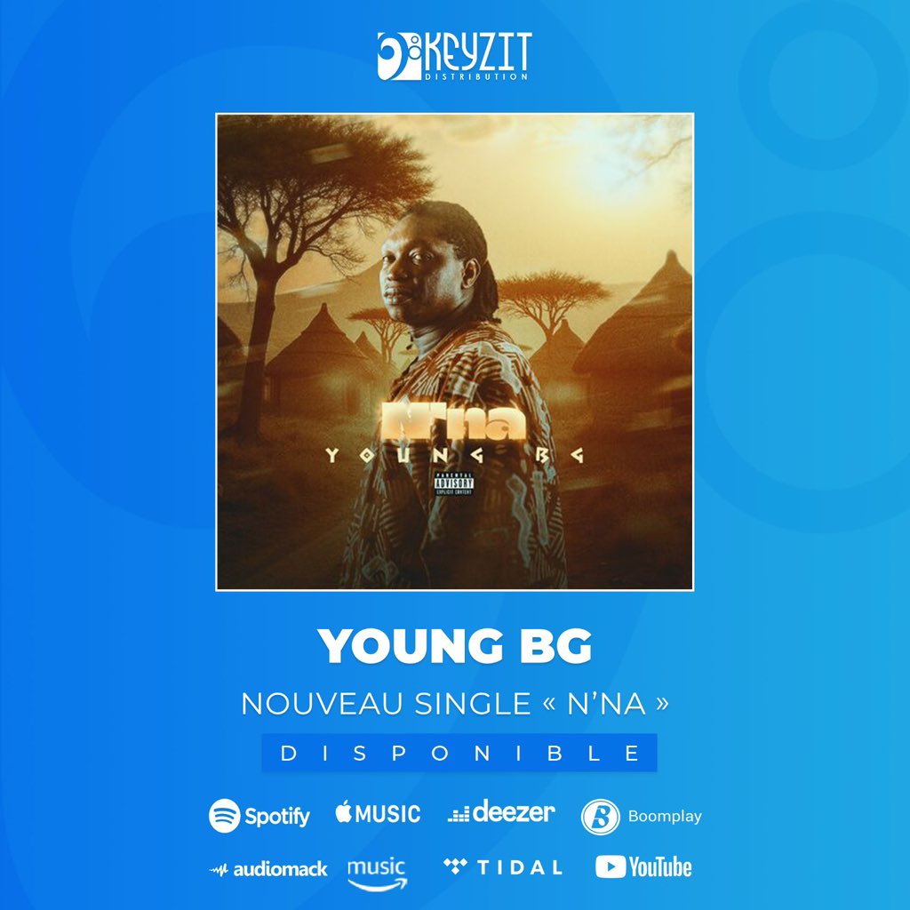 Okeledomag's tweet image. Le nouveau single &quot;N’NA&quot; de l’artiste YOUNG BG est maintenant disponible sur toutes les plateformes de streaming et de téléchargement légal !

🎶 fanlink.tv/youngbgnna

#YoungBg #KeyzitDistribution #Keyzit #AfricanMajor