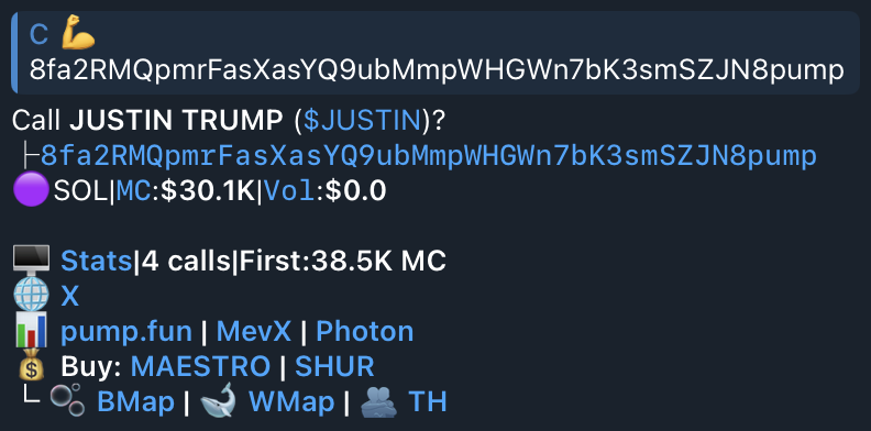 callcentertg's tweet photo. The Call Center ☎️ $JUSTIN 33x

Caller: @KaneyKooks 
Call mcap: 30k 
High mcap: 1m 
Profit: 33x

Join: https://t.co/aPMX718YKf https://t.co/8w8CvyDUjJ