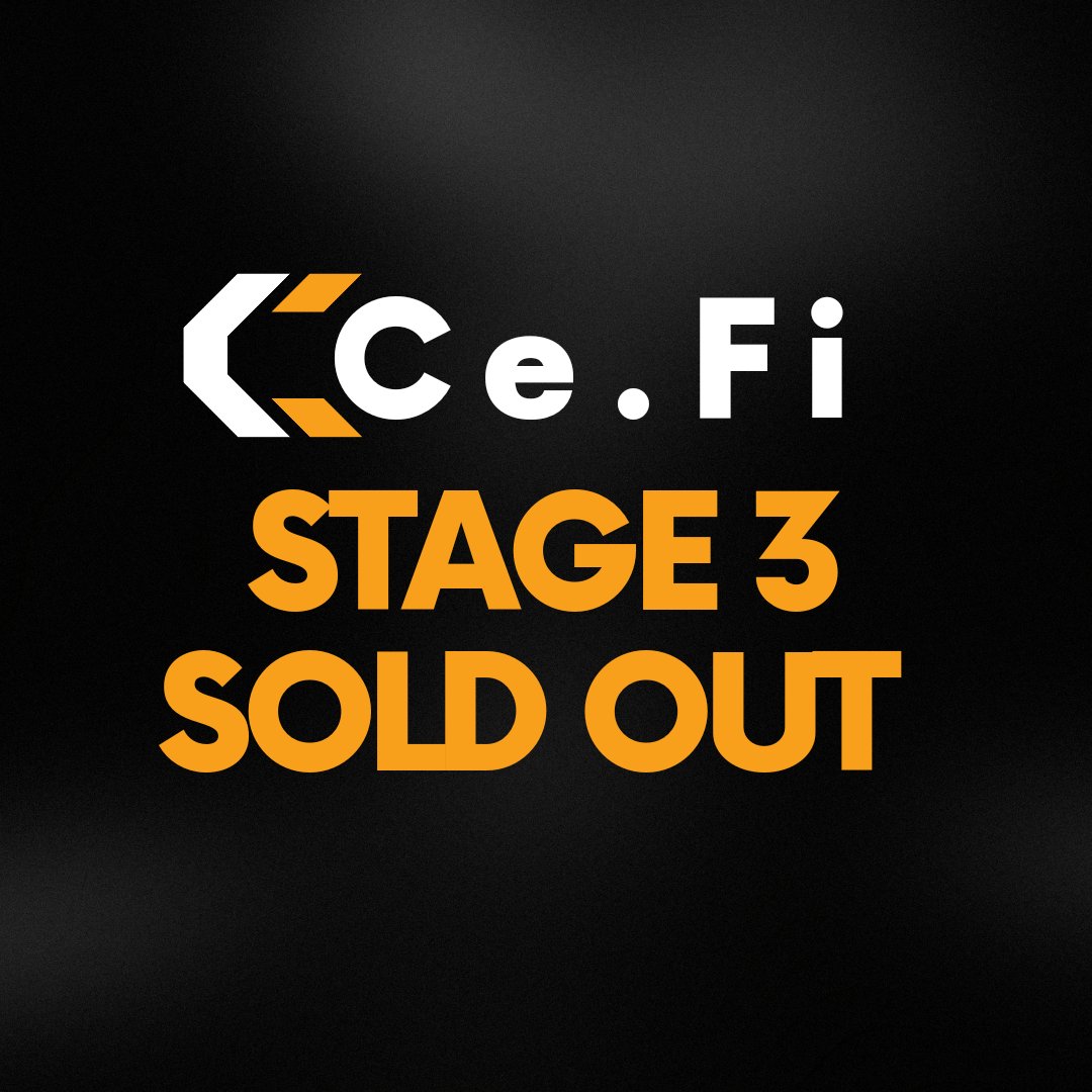 Our presale stage 3 sold out. Get your Ce.Fi today at ce.fi

#cefi #defi #presale #ico #100x