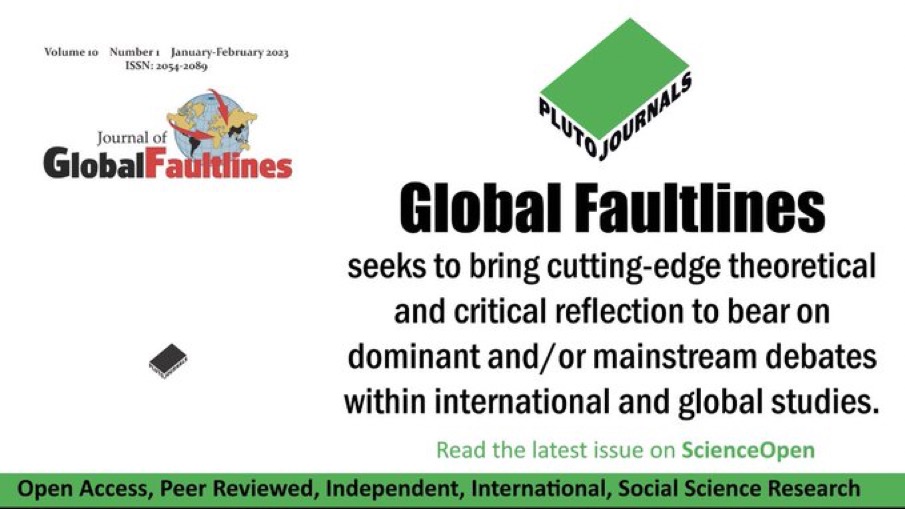 Our news bit.ly/PJJan25 is on the latest <a href="/GlobalFaultline/">Journal of Global Faultlines</a> Vol 11 Iss 2 with Editorial by Lily Hamourtziadou &amp; <a href="/bulentg1956/">Bulent Gokay</a> on Borders kill: Migration, imperialism and tragic deaths in times of austerity. Read #OpenAccess on <a href="/Science_Open/">ScienceOpen</a>  and <a href="/JSTOR/">JSTOR</a>  #conflict #security