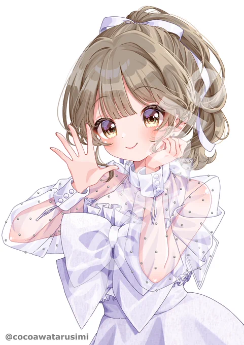 Liyuu5周年記念ライブにて、はづきさん主催のフラスタ企画に協力させていただきました! りーちゃんらしい、白基調のふわふわで可愛らしい衣装を描かせていただきました! 改めまして5周年おめでとうございます!これからも応援しています! #Liyuu_5thSpecialDay