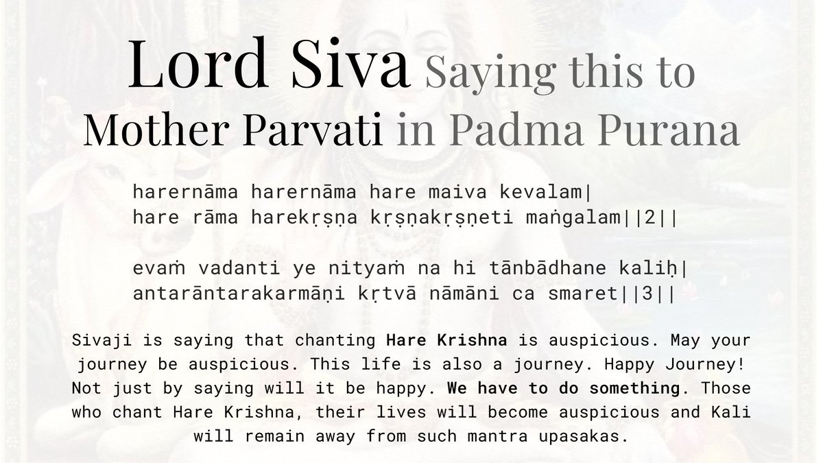 ConditionedSoul's tweet photo. Glorification of the Hare Krishna Maha-Mantra by Lord Siva, the topmost of the Vaishnavas from the Padma Purana. https://t.co/vj3qdPAsPG