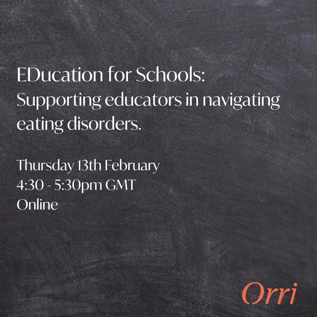 Are you a teacher or do you work in education?

Our next webinar provides school staff with knowledge on eating disorders. If you work in an education setting, we'd love to see you there.

eventbrite.co.uk/e/education-fo…

#Schools #Education #StudentWellbeing #EatingDisorderAwareness