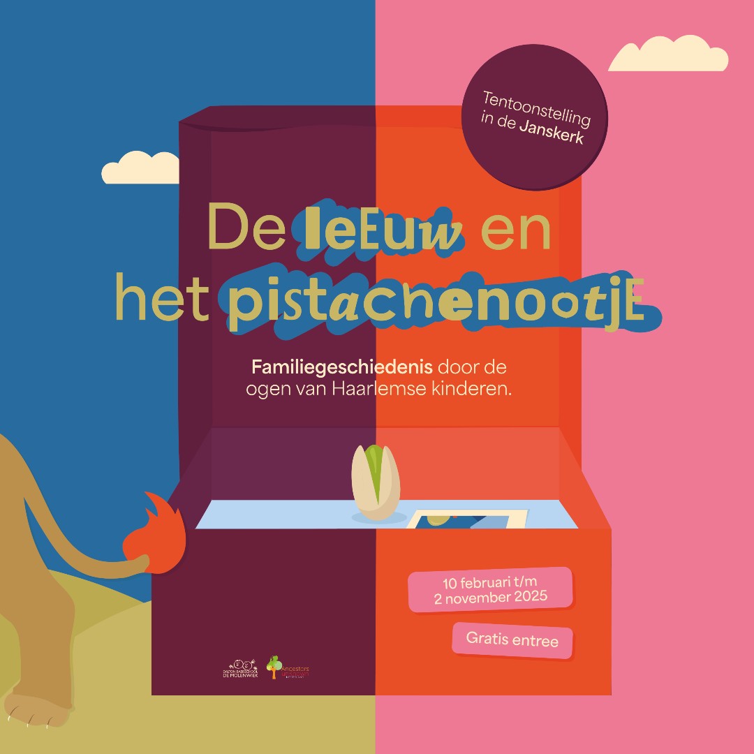 BINNENKORT | Kinderen van groep 7 en 8 van basisschool de Molenwiek gingen voor het project Ancestors unKnown op zoek naar verhalen uit hun familiegeschiedenis. Straks te zien in de tentoonstelling 'De leeuw en het pistachenootje' van 10 feb t/m 2 nov in de Janskerk