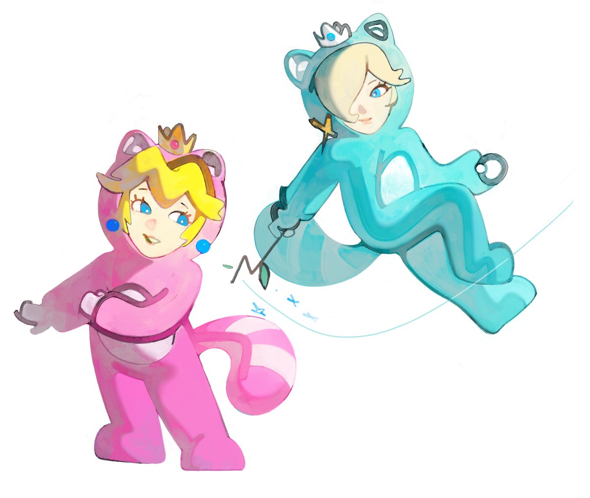 jasonvix's tweet image. tanooki  peach and rosalina
