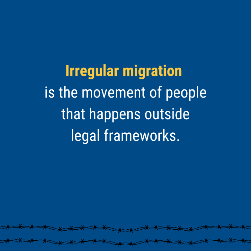 UNODC_OrgCrime's tweet photo. Irregular migration and migrant smuggling are not the same thing.

But what's the difference? 

Click here to learn more 👇