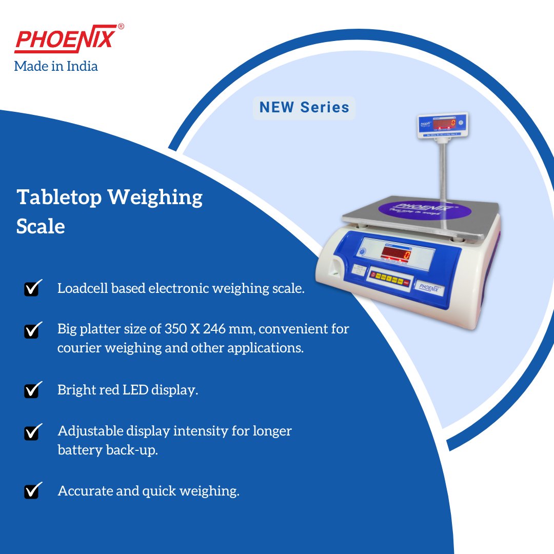 Phoenix_Nitiraj's tweet image. Phoenix NEW Series - Tabletop Weighing Scale!

For more details, visit : nitiraj.net/product/new-se…

#tabletopweighingscale #weightmachine #phoenix #nitirajengineersltd