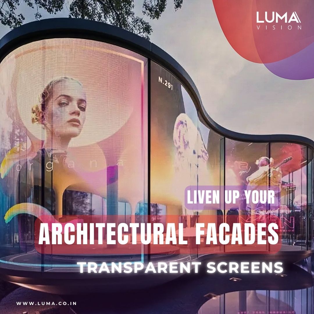 LumaVision_Led's tweet image. See-through brilliance for architectural facades. Enhance your design appeal and drive customer footfalls luma.co.in

#LEDTransparentScreen #OutdoorAdvertising #DigitalSignage #InnovativeDisplays #SmartTechnology #VisualMarketing #EventTechnology #SustainableSolution