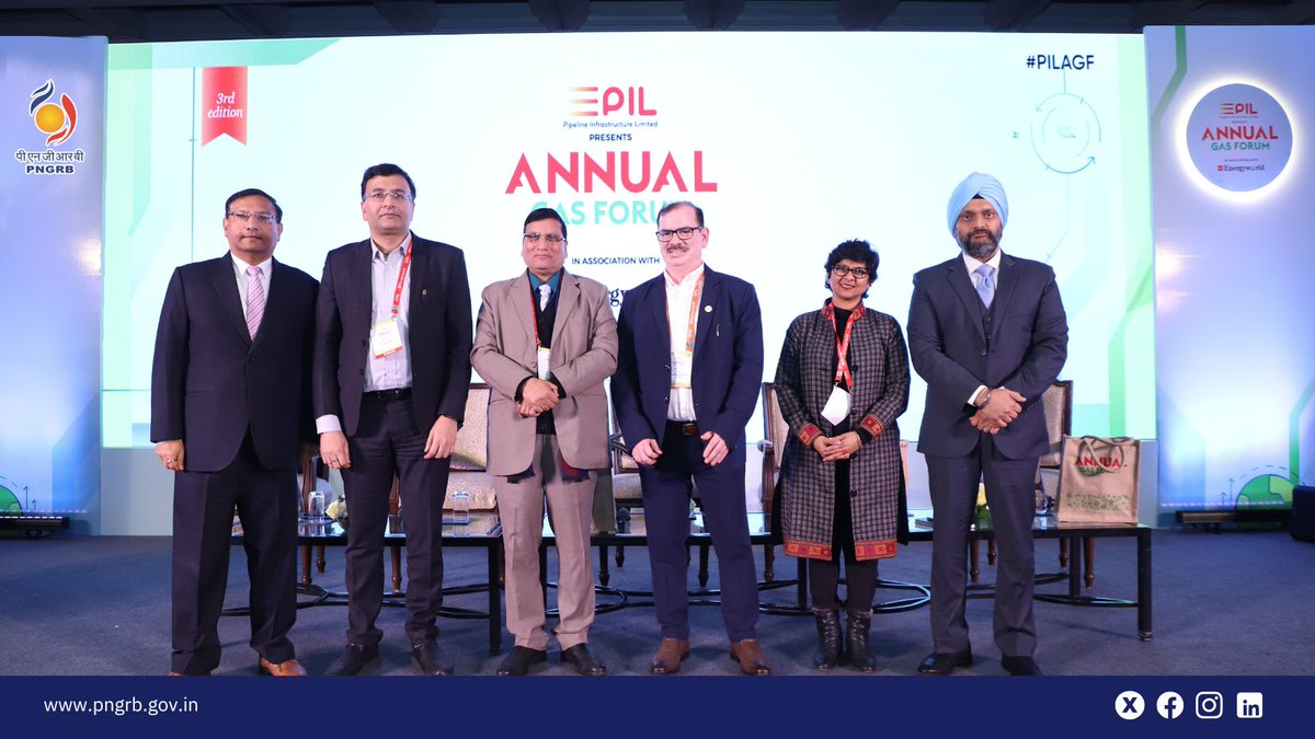 PNGRB_'s tweet image. The #PipelineInfrastructure Ltd. in association with #ETEnergyWorld and knowledge partner S&amp;amp;P Global had Annual Gas Forum 2025 on 17th January 2025. (1/7)