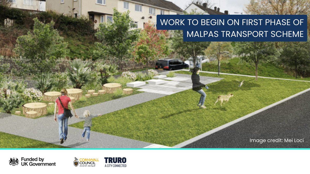 🚴 Exciting news! The first phase of work to begin on the Malpas Transport Scheme on 27th Jan! Improving safety &amp; walking/cycling facilities 🌿 🌳

Find out more 👉 trurotownfund.com/2025/01/23/wor… 
 
#TruroTownDeal #GreenTransport #TownsFund