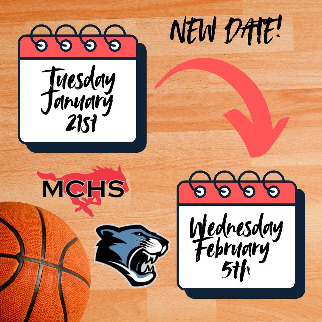 Our game against Panther Creek has been rescheduled from Tuesday January 21st to Wednesday February 5th, still 5:30pm at home!