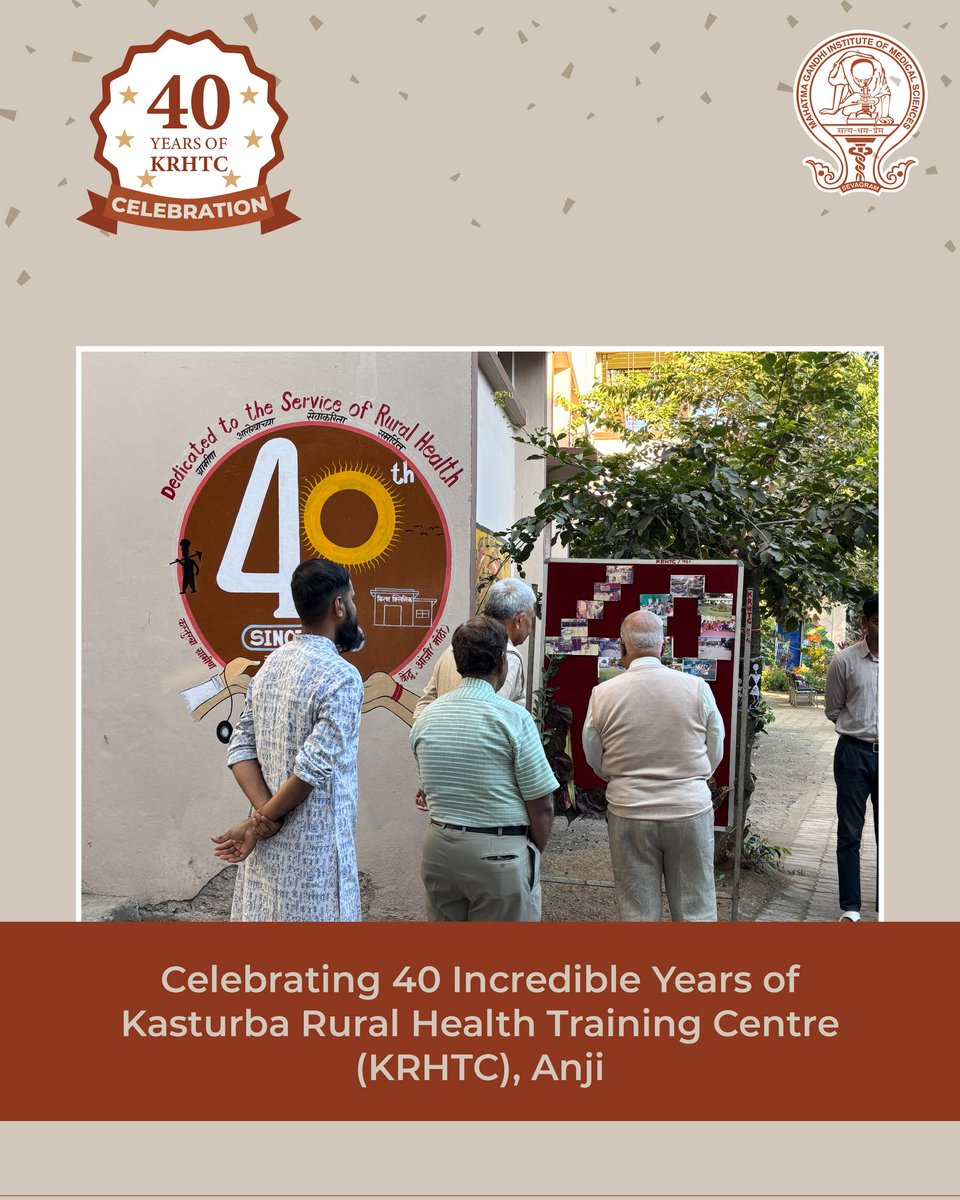 _mgims's tweet photo. Celebrating 40 incredible years of Kasturba Rural Health Training Centre (KRHTC), Anji!
On this special occasion, we proudly unveiled the statue of Kasturba Gandhi, a timeless symbol of resilience and service to humanity.
.
.
.
#KRHTC #40YearsOfService #MGIMS https://t.co/uwEEKJyos6