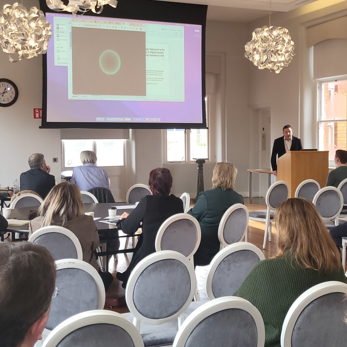 HSETandT's tweet photo. Another successful Leadership Programme wrapped up today. We saw a diverse range of presentations from our T&T colleagues.
Well done to everyone involved👏
#Leadership #FinalPitches #DigitalForCare
@jcwemyss @frthompson @MccallionDamien https://t.co/IV7jF1cidD