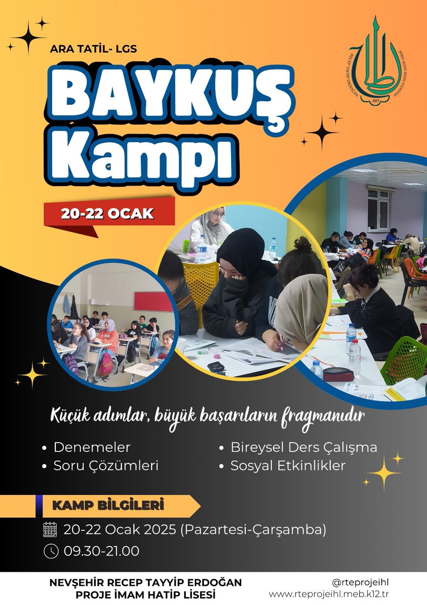 rteprojeihl's tweet photo. Ara Tatil Ders Çalışma Kampımız 183 öğrencimiz ile başladı.. Allah çalışana karşılığını verecektir. Tatil günü rahatından vazgeçip ders çalışmaya gelen öğrencilerimize ve onlara destek olan öğretmenlerimize teşekkür ederiz..
@meb_dinogretimi 
#yks2025
#lgs2025
#rteprojeihlailesi https://t.co/cx8r2x8k3m