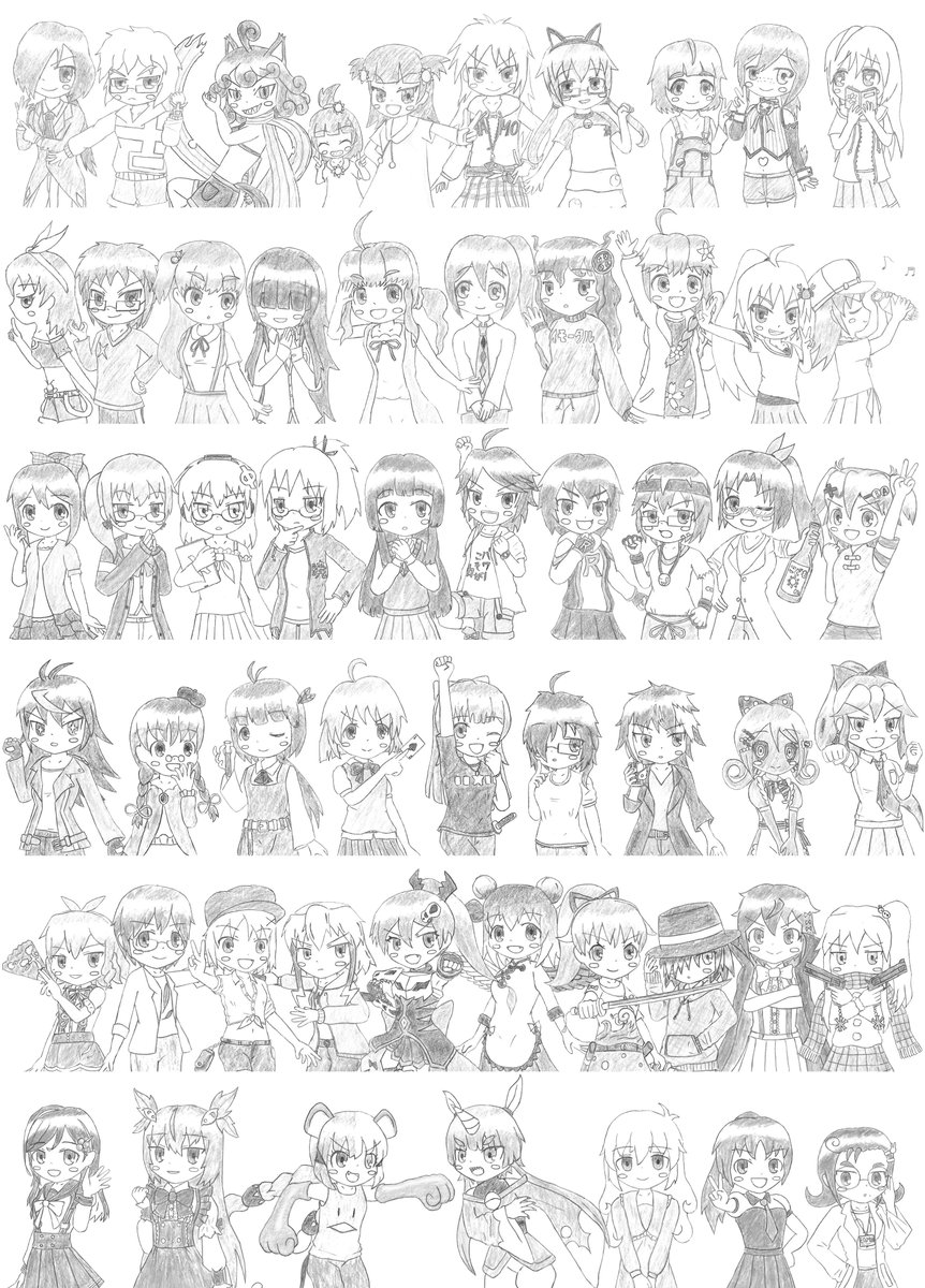 #最近フォローした人は知らない過去絵を晒す 
うちの子よその子

驚異の大大大集合!!! 