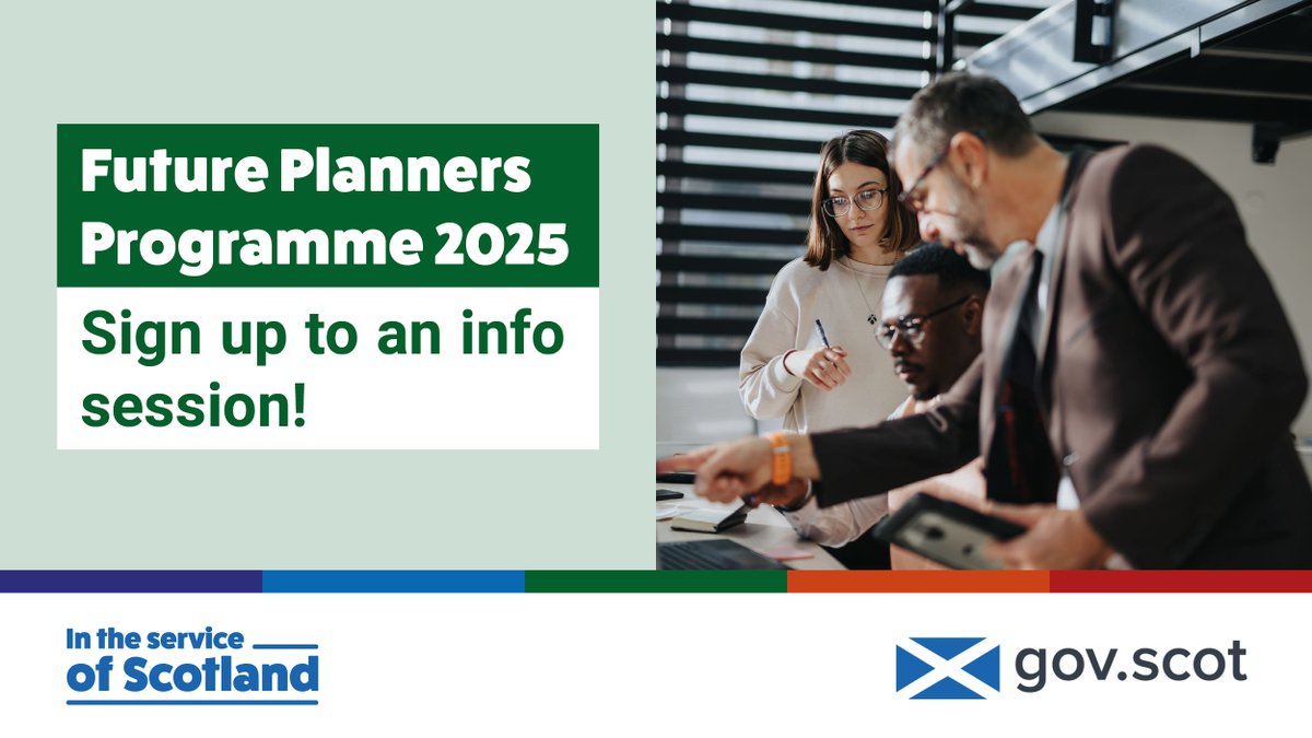 scotgovjobs's tweet photo. Our Future Planners Programme is launching soon!

This is an exciting opportunity for #Graduates who are interested in starting a career in #Planning.

Attend an information session:

28 January, 1–2pm: https://t.co/Laew11NGpk

31 January, 12–1pm: https://t.co/xv2uUfHsiE https://t.co/eYX0K4CXED