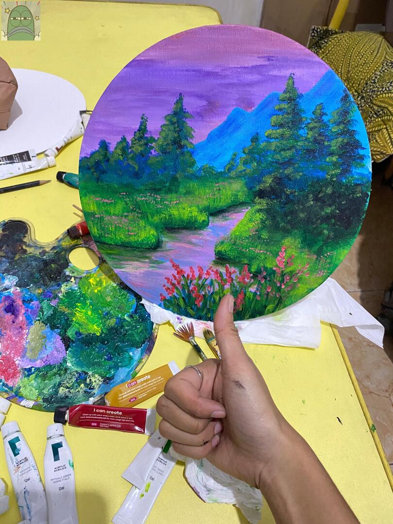 💚 lukisan pertama 2025 😃👍🏻 not bad walau masih kaku dikit