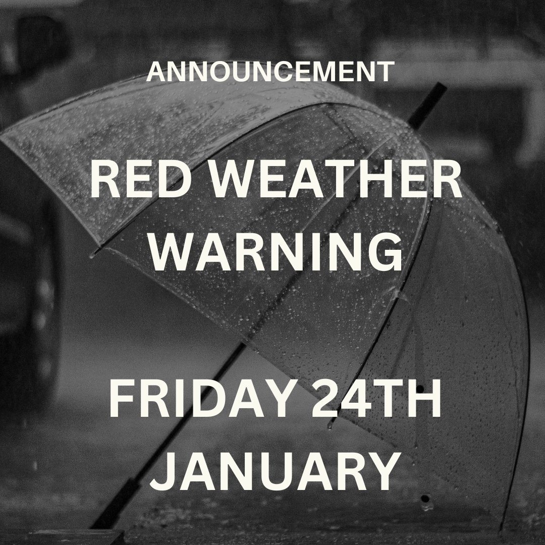 The university campus will be closed tomorrow (Friday, 24 January) in response to the red weather warning of wind in place across Northern Ireland. 

All work and teaching delivery arrangements will move online where possible.