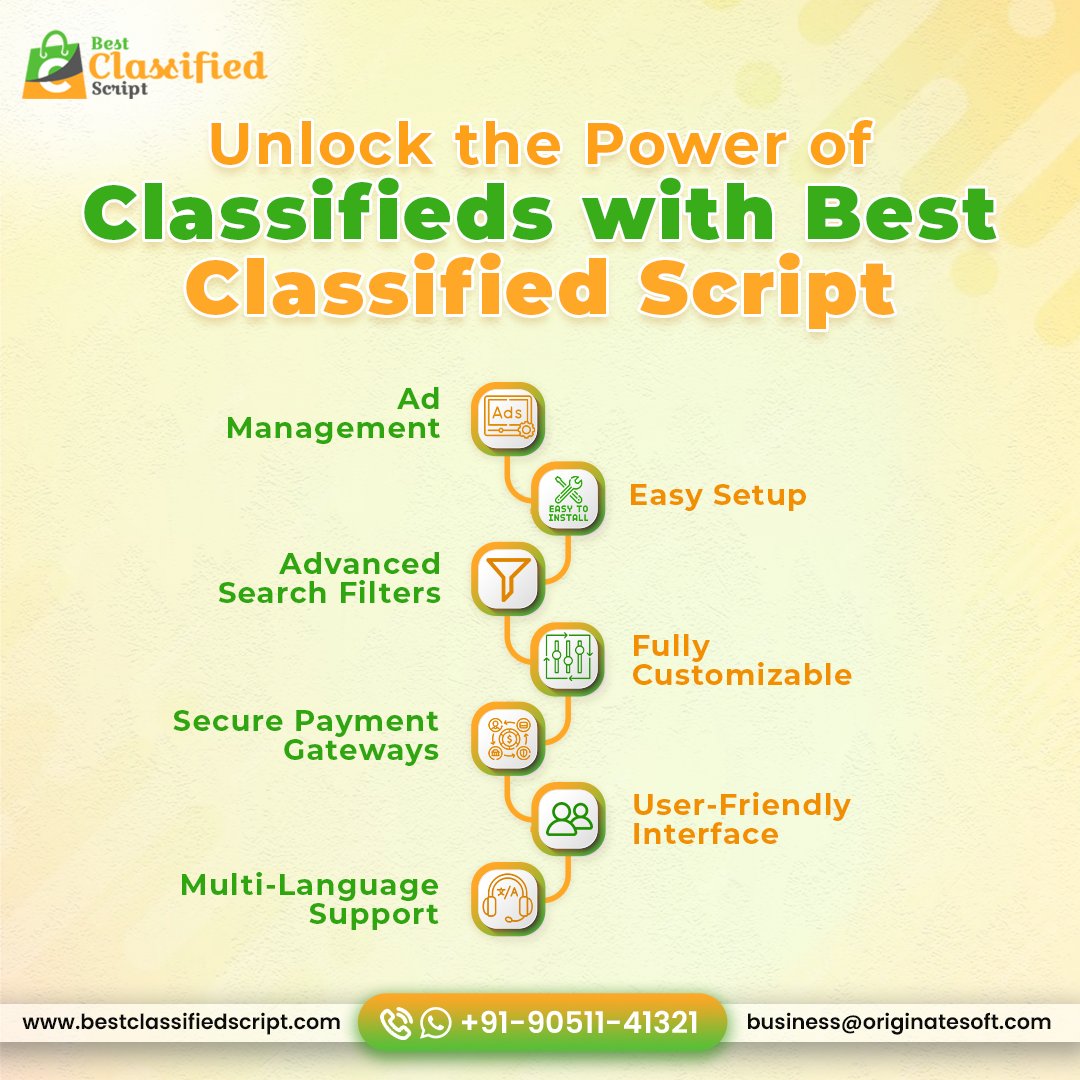buyclassified's tweet image. 🚀 Empower Your Classified Business with #BestClassifiedScript!
🌟 Unlock features like Ad Management, Advanced Search Filters, Secure Payment Gateways, Multi-Language Support, and more—all with a User-Friendly Interface and Easy Setup!
🌐 Visit: bestclassifiedscript.com