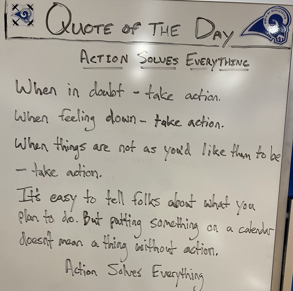 CoachRayO3313's tweet image. When in doubt, take action. Action Solves Everything