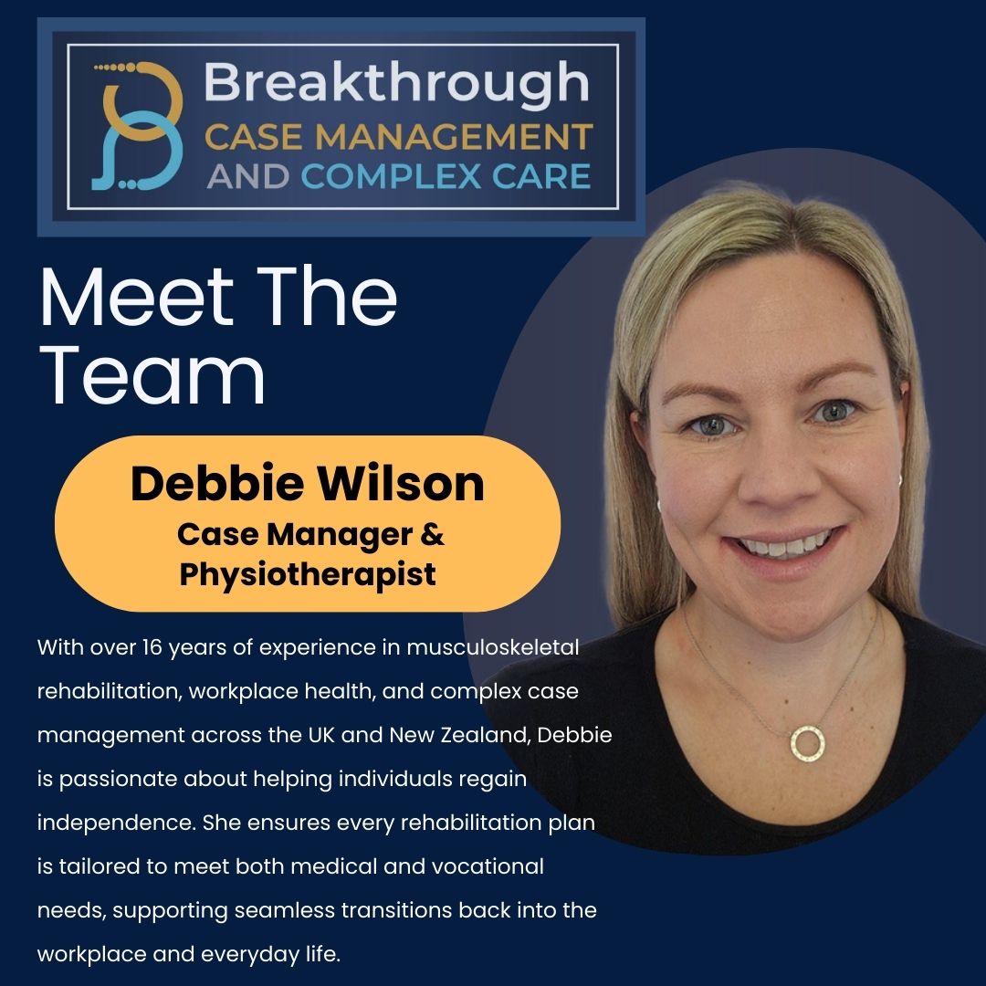 We are thrilled to welcome and formally introduce Debbie Wilson to the Breakthrough Case Management team. Debbie is based in the Northwest and has availability now….to make an enquiry, head to our referral page here lnkd.in/dyfeVJ5q 
#team #teamexpansion #casemanager
