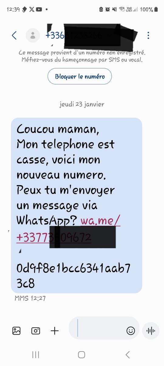 Mais bien sûr je vais faire ce que cette personne me dit et me faire arnaquer alors que mes enfants sont juste à côté de moi et n'ont aucun soucis de téléphone ! 😡😡🤬🤬
