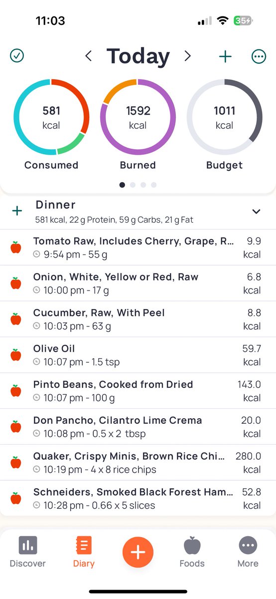 yesterday’s omad (not pictured crispy minis)