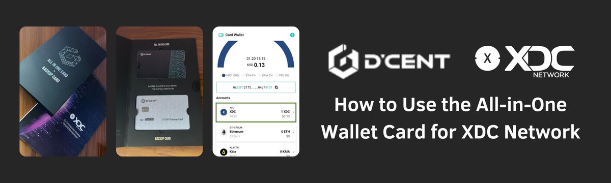 ArmyXdc's tweet photo. 💳 Revolutionize your $XDC experience with the All-in-One Wallet Card! 🌟 From secure storage to seamless NFC payments and recovery, it's the ultimate wallet for the #XDCNetwork.
👉 Full guide here: https://t.co/zzgDsfRiz9
#CryptoWallets #CardWallet #NFC #XDC #Dcent https://t.co/I0bHLjJWCg