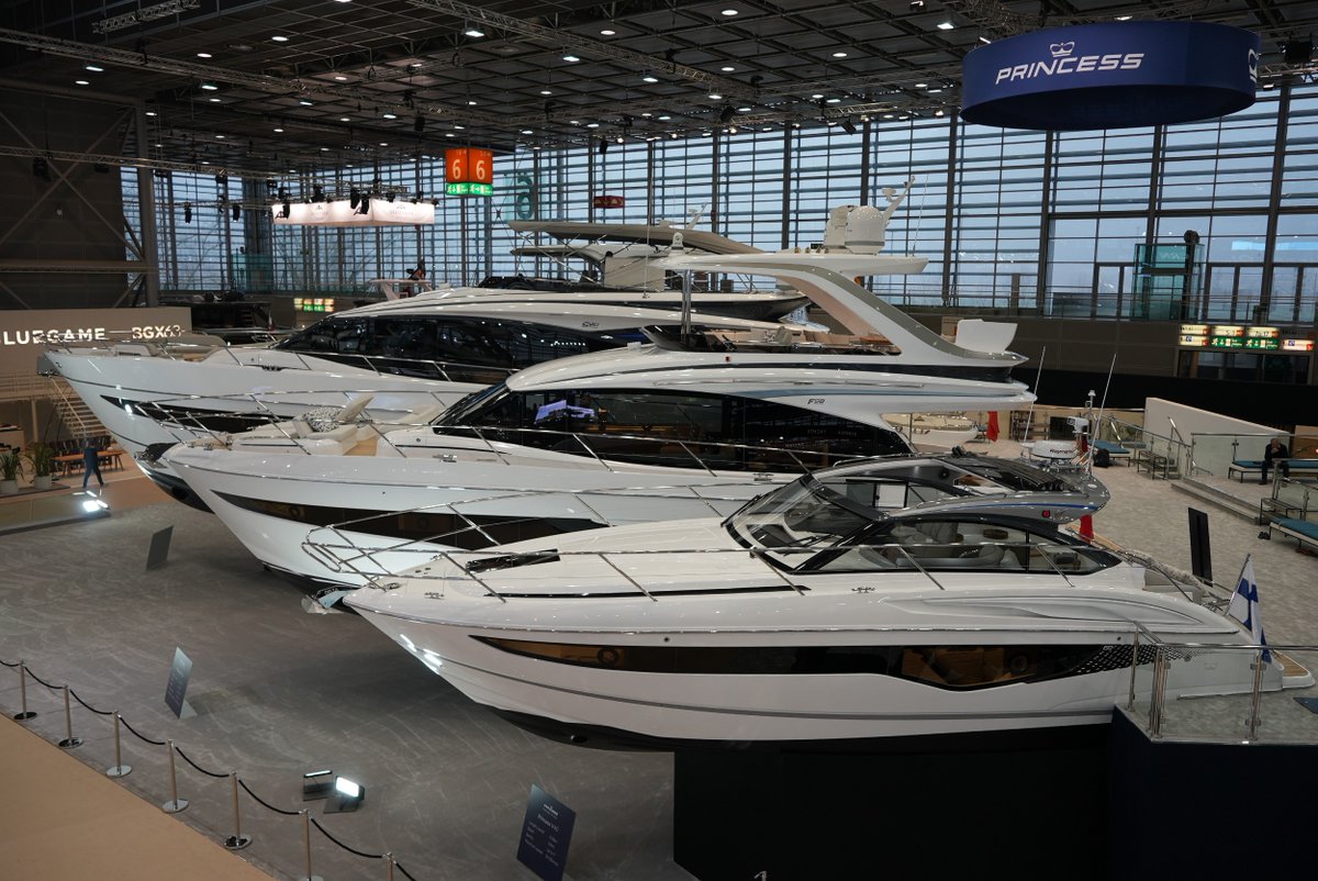PrincessYachts's tweet photo. The 2025 Princess Yachts display at boot Düsseldorf, where Distinction in Detail takes centre stage, showcasing our exceptional line-up of luxury yachts.

#distinctionindetail https://t.co/t6Nd3RHGcG