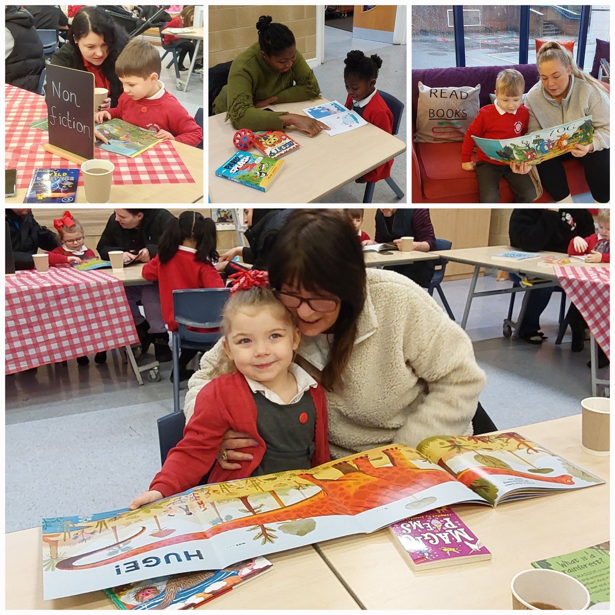 DukeStPrimary's tweet photo. A lovely Reading Cafe session this morning for children in EYFS 🫖☕️📚 A huge 'Thank you' to all the grown-ups who attended. @_Reading_Rocks_ @lancsliteracy #ReadingCafe #Booktalk #readingforpleasure #readingisoursuperpower https://t.co/pYKRigyEU7