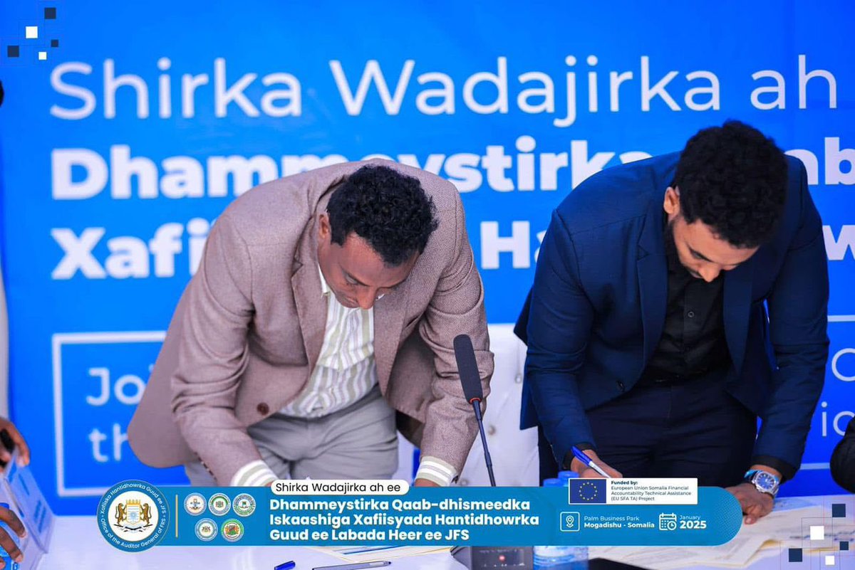 oagsomalia's tweet image. A milestone for Somalia! The Offices of Auditors General of the Federal and State levels have signed a 3-year cooperation agreement to enhance joint audits, boost skills, and improve information sharing, marking a new era of progress and unity in governance.