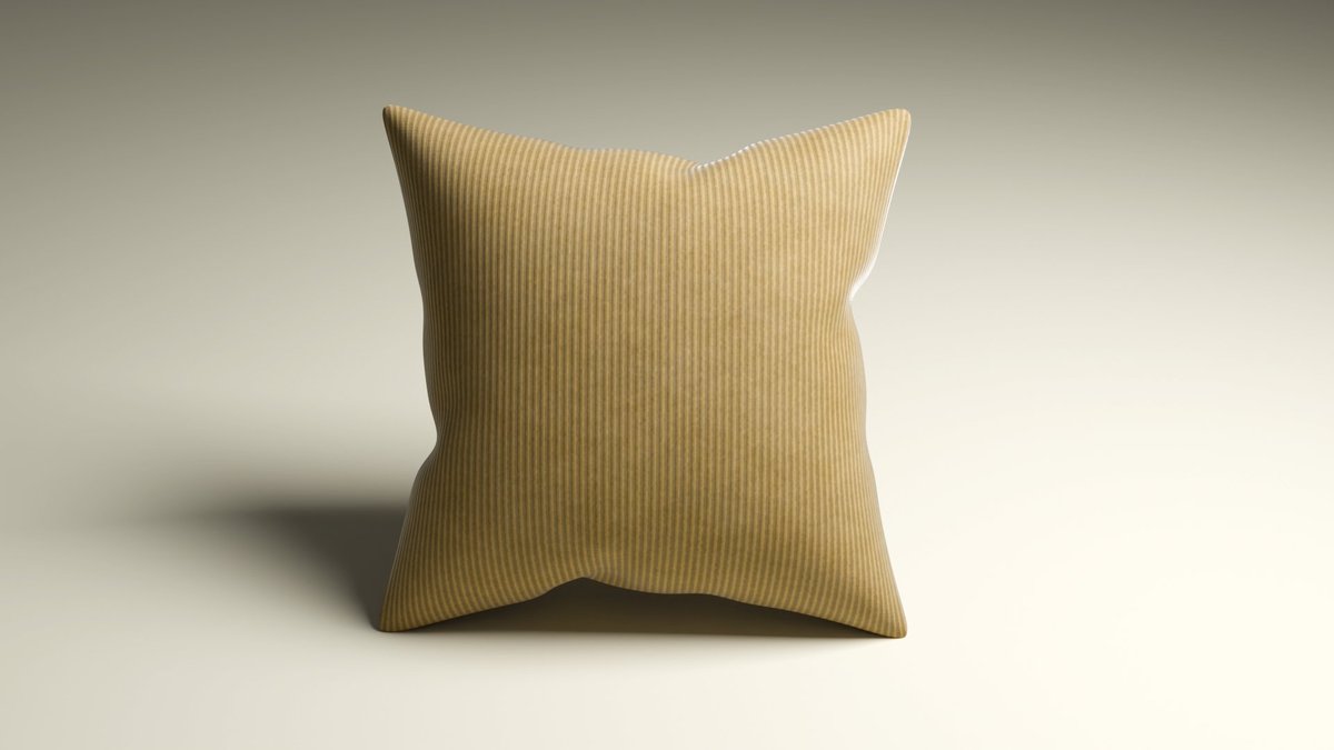 「質感とマテリアル」その15。
 コーデュロイのクッション。

 #Blender #3Dモデリング