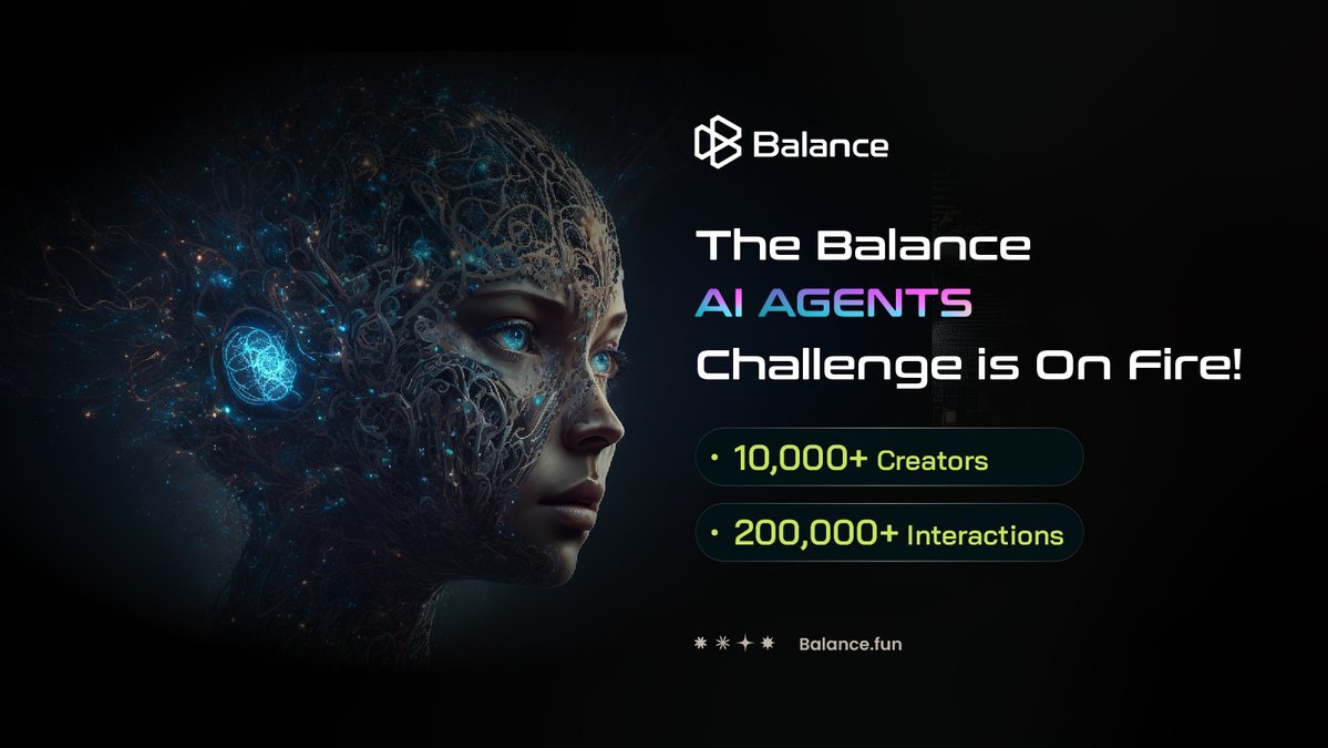 🌟 Amazing Progress in the #AIAgents Challenge！ 🌟   

10,000+ creators have joined the competition, showcasing their incredible and innovative AI Agents. Over 200,000+ interactions recorded so far—and the momentum is building!   

Don’t miss your chance to compete for: 
💰