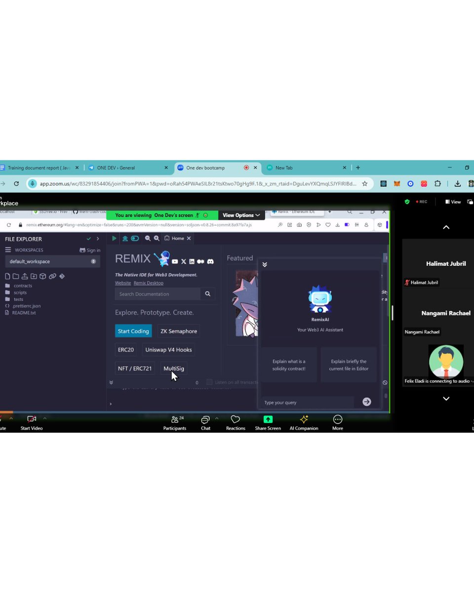_one_dev's tweet image. Day 02 recap from our Javascript in Ethereum bootcamp where we dived into #ethersjs and #remixide.
What are you waiting for? You can still join the class!
Click the link below to start learning👇
bit.ly/one-dev-javasc…