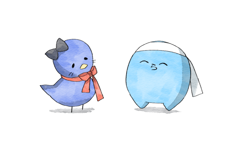 「青くてちいこい感じのリーダーたち 」|［コンプラ配慮］マンのイラスト