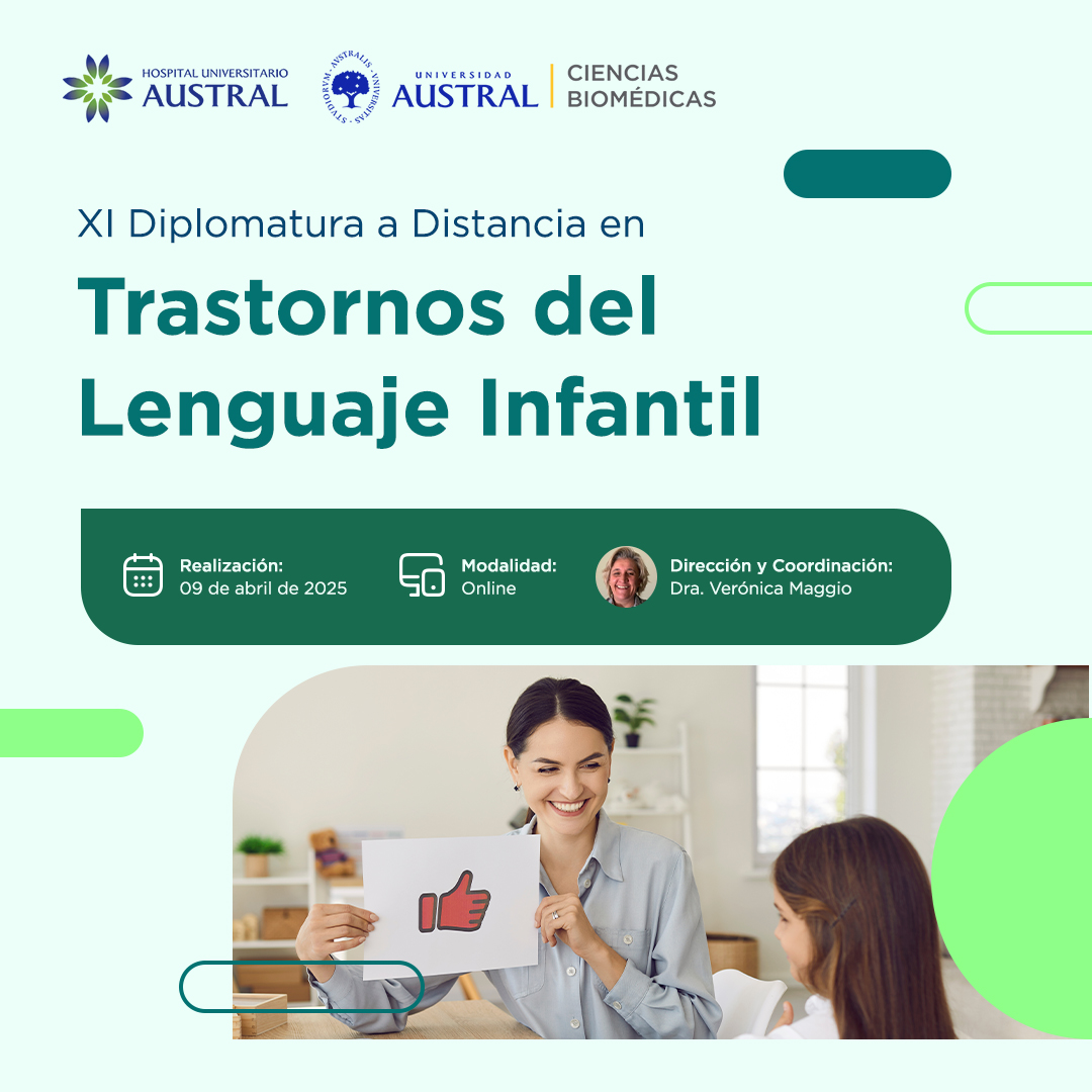 🗣️ XI Diplomatura a distancia en Trastornos del Lenguaje Infantil

 ✔️ Tratamiento en distintos tipos de cuadros que ocasionan dificultades en la comunicación, el lenguaje y el aprendizaje.

MÁS INFORMACIÓN AQUÍ:
austral.edu.ar/cienciasbiomed…