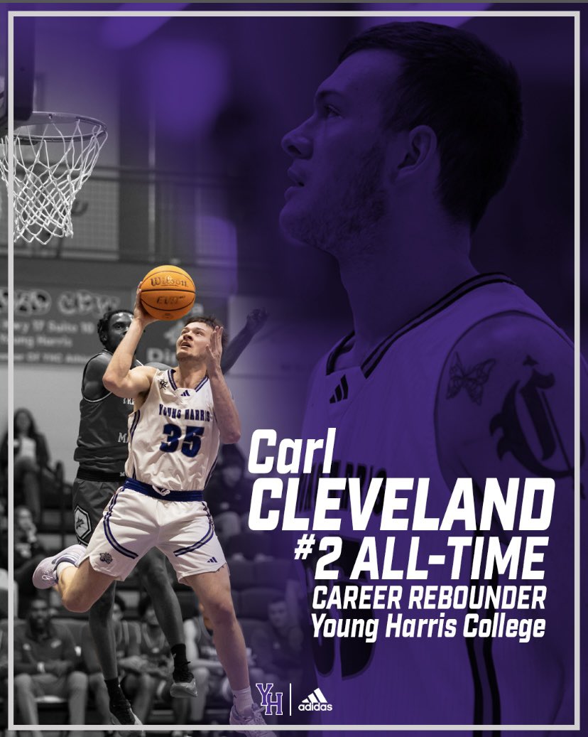 YHC_MBB's tweet photo. With his 10 rebounds in the win at Southern Wesleyan, Carl Cleveland reached 568 career rebounds, moving him up to No. 2️⃣ on the YHC NCAA Division II era program record list 

Congratulations Carl !! https://t.co/fwdHgVQBRi