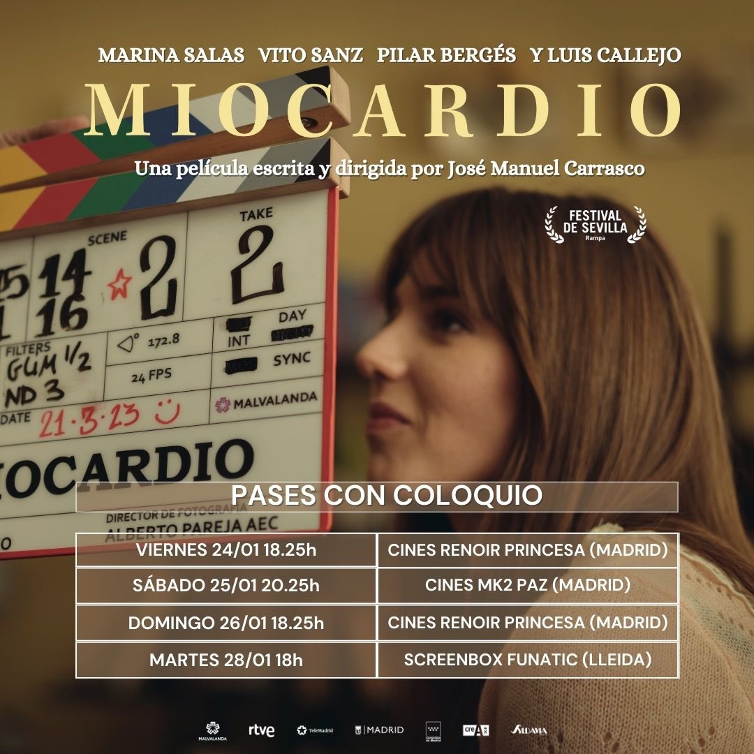 AlainLefebvre22's tweet photo. Comunidad @ECAM_ no os perdáis la película #Miocardio . Id a ver el maravilloso trabajo de lxs compañerxs #AlumniECAM
Esta película os va a pillar por sorpresa.
Un tsunami emocional.
Dirigida por @carrascodirige y producida por @malvalanda @SyldaviaCinema con apoyo de @rtve https://t.co/zanBjf0u6R