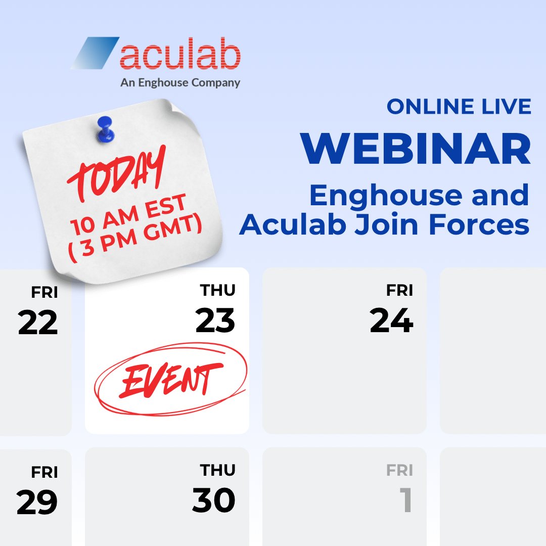 ⏳ It’s happening TODAY at 10:00 AM EST!

A quick reminder for our live webinar — ‘Enghouse and Aculab Join Forces’

Learn about Enghouse and its commitment to supporting Aculab customers.