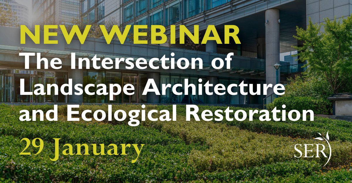 Join us on 29 Jan to explore where landscape architecture meets ecological restoration! Our expert speakers Nancy Aten (CERP) and Michael Spina (CERP) will share real project examples &amp; career insights, discussing pathways into restoration work. Register: us02web.zoom.us/webinar/regist…