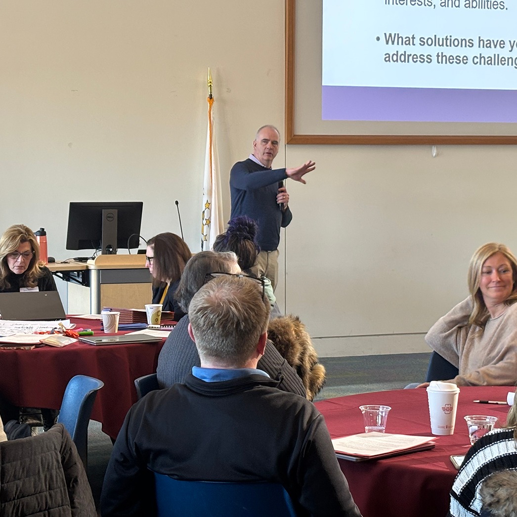 TransCenInc's tweet image. What a day in Rhode Island! ✨ Sean Roy, TransCen’s Chief Innovation Officer, led the Transition Cadre check-in as teams shared plans to support students &amp;amp; families.  

Thanks to West Bay Ed Collaborative for making it a success! 🌟  

#TransitionSuccess #EducationInnovation