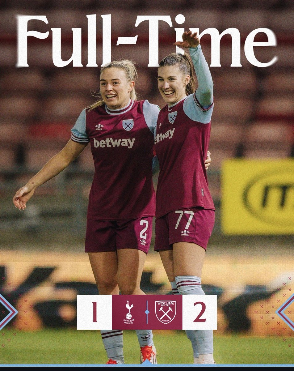 Congratulations to the <a href="/westhamwomen/">West Ham United Women</a> on their win over Tottenham to move to the semifinals of the Subway Women's League Cup!!! 
#WestHamWomen #westham #westham_us #COYI #OverLandAndSea