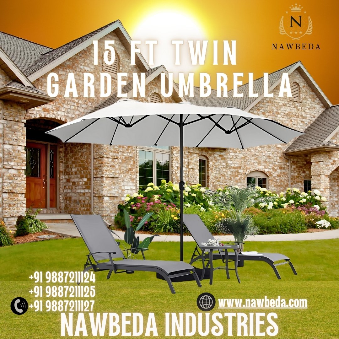 15 ft garden umbrella
NAWBEDA.com
9887211124
9887211125
9887211127
#umbrella #weddingdecoration #mandaladesign #gardendesign #outdoorfurniture #shading #outdoorliving #patio #balcony #beautifulhome #gardendecor #gardenfurniture #parasol #hoteldecoration #beachdecor