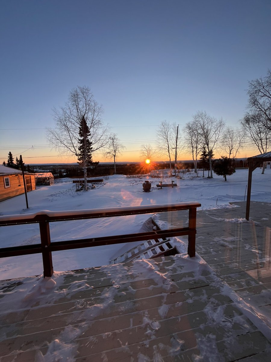 This is what -25 c sunrise looks like.