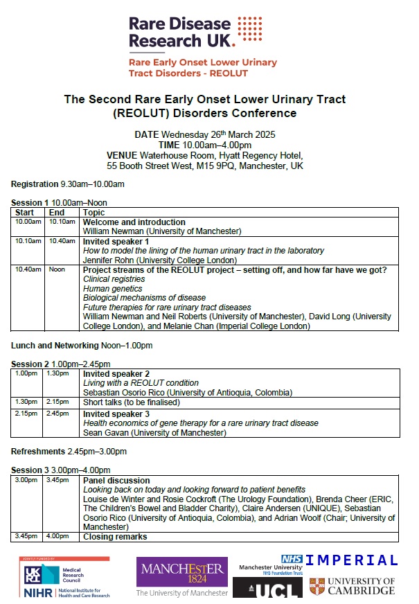 REOLUT - Rare Disease Research UK (@reolut) on Twitter photo 📢CALL FOR ABSTRACTS
🚨2nd REOLUT Conference
📅26 March 2025
🏢Hyatt Regency Manchester
Spaces are filling up to present your work! Don't forget to..
✨Register: buytickets.at/rdrukepigenrar…
✨Submit your abstract: forms.office.com/e/Y6SiDDBZmj
<a href="/GeneticBill/">Bill Newman</a>
<a href="/drmelaniechan/">Melanie Chan</a>
<a href="/RDRUKHub/">Rare Disease Research UK</a> 📢CALL FOR ABSTRACTS
🚨2nd REOLUT Conference
📅26 March 2025
🏢Hyatt Regency Manchester
Spaces are filling up to present your work! Don't forget to..
✨Register: buytickets.at/rdrukepigenrar…
✨Submit your abstract: forms.office.com/e/Y6SiDDBZmj
<a href="/GeneticBill/">Bill Newman</a>
<a href="/drmelaniechan/">Melanie Chan</a>
<a href="/RDRUKHub/">Rare Disease Research UK</a>