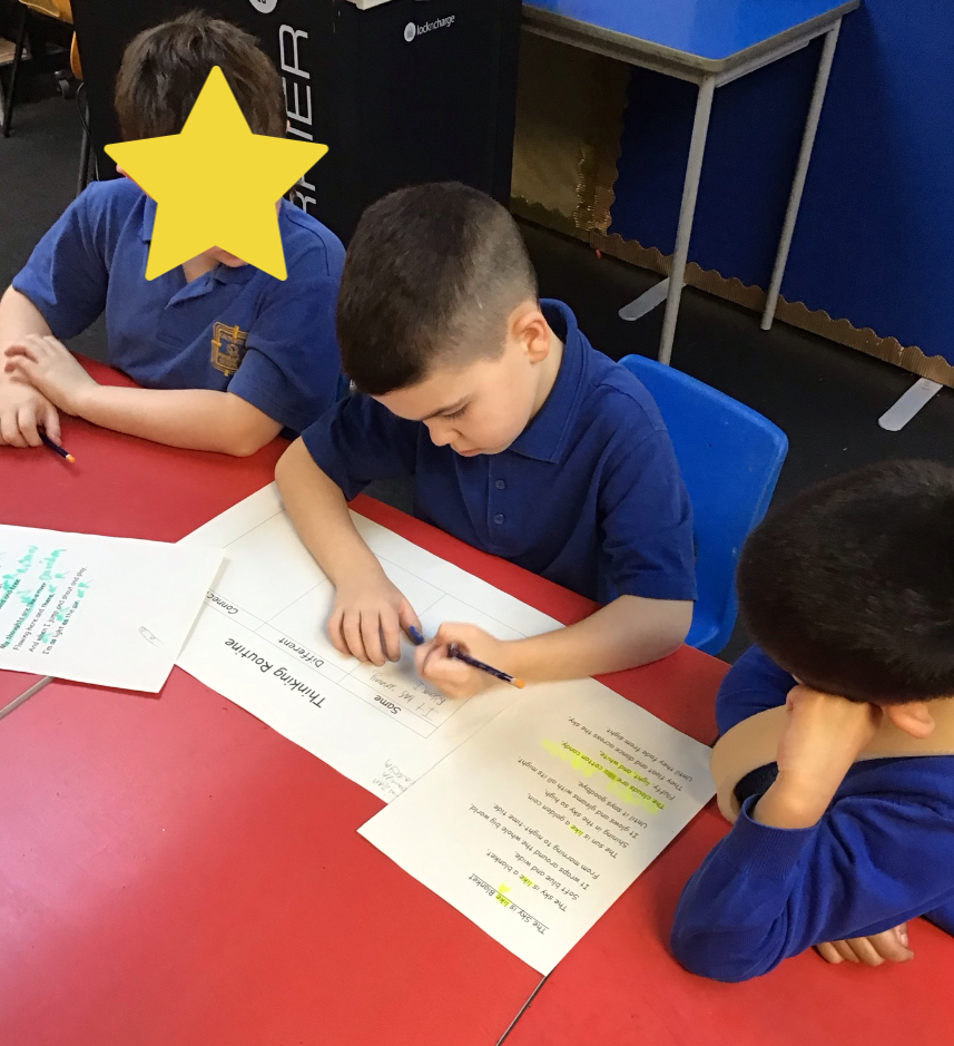 Caldercuilt's tweet photo. Thinking Routines π‘π π
P4 busy comparing poems using Same, Different, Connect. Lots of discussion going on making their thinking visible to others. @GlasgowPedagogy @literacyfor_ALL #cpsloveslearning https://t.co/6l340OIsoQ